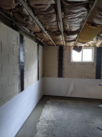 Waterproofed Basement in Dover, DE
