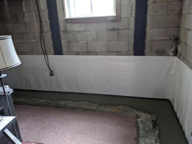 French Drain in Dover, DE Basement