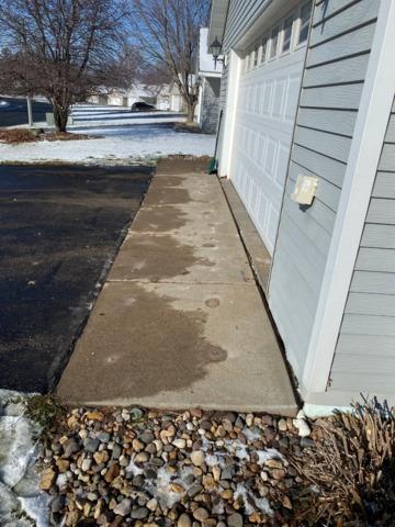 The concrete apron before the project.