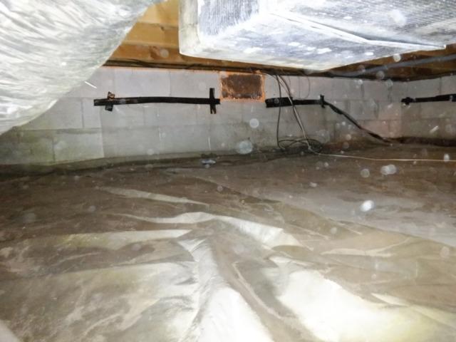 Taped Vapor Barrier Does Not Fit Crawl Space