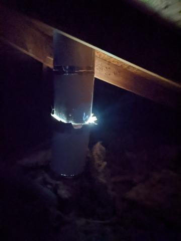 Unsealed pipes in attic in Germantown Hills