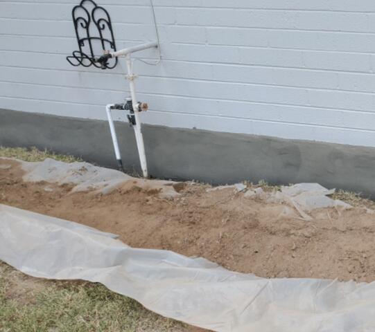 Stem Wall Repair Process: Fresh Cement
