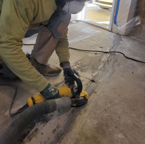 Crack Stitching Repair System: Grinding Time