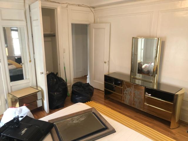 Master bedroom of apartment.