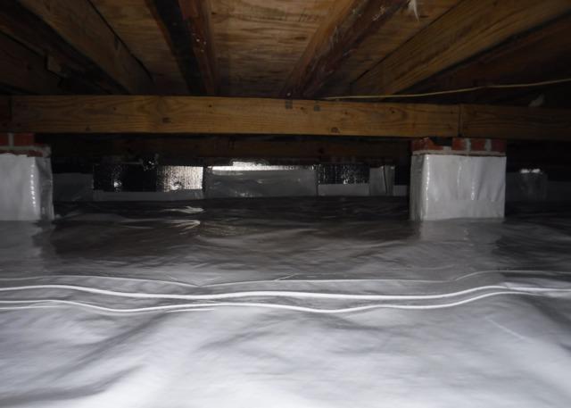 By sealing off the crawl space of the home we are able to prevent mold and mildew growth by lowering the humidity to under 55% relative humidity.