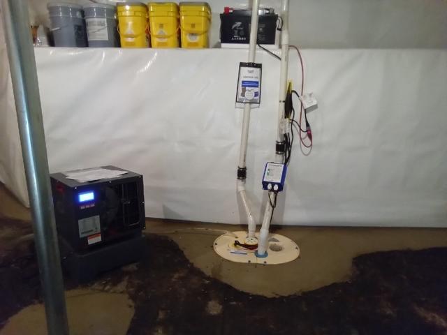 Basement Sump Pump and Dehumidifier