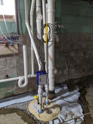 Vapor Barrier and Sump Pump