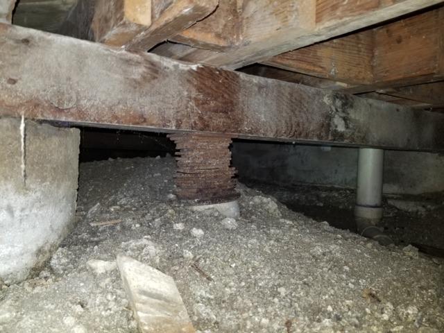 Before Crawl Space Remediation