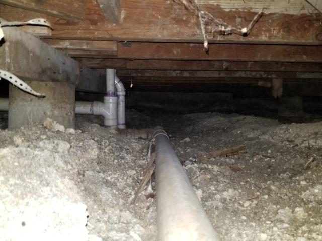 Before Crawl Space Remediation