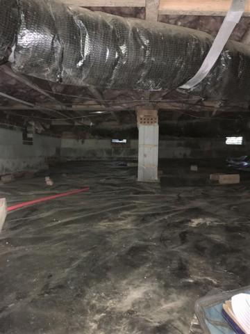 Black Plastic Crawl Space