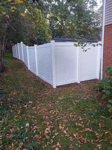 6' White Acadia Privacy Fence  and (1) 4' gate