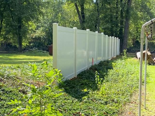 6' White Vinyl Acadia Privacy Fence Installation