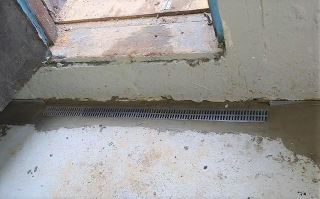 TrenchDrain is added to the WaterGuard where water could be coming from additional angles. Doorways and around appliances that could leak or can't be moved makes sure coverage is still provided.