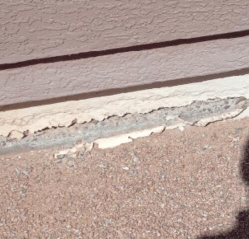 Signs of Advanced Rust in Stem Wall: Flaking Paint