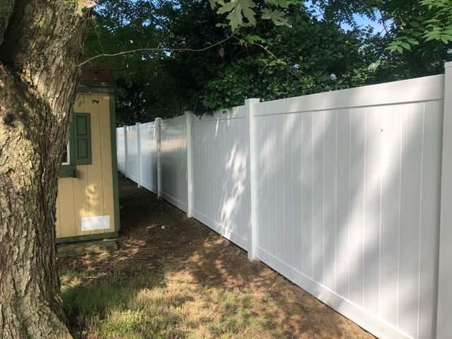 6' Acadia Vinyl Privacy Fence Backyard Installation