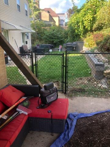 4' Black Chain Link Fence backyard