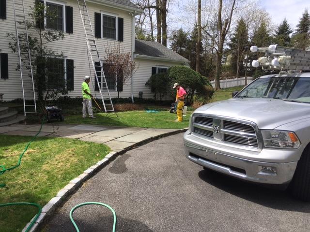 Power Washing in Progress