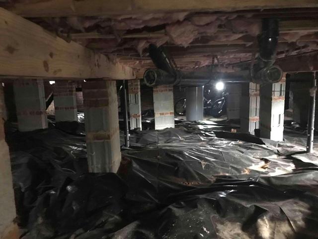Black Plastic Crawl Space