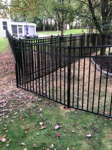 Black Commercial Classic Aluminum Fence Flush Bottom Backyard 3 Rail (2) 4' gates Installation