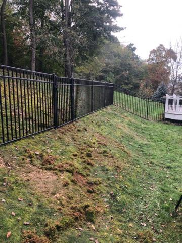 Black Commercial Classic Aluminum Fence Flush Bottom Backyard 3 Rail (2) 4' gates Installation