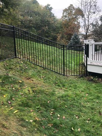 Black Commercial Classic Aluminum Fence Flush Bottom Backyard 3 Rail (2) 4' gates Installation