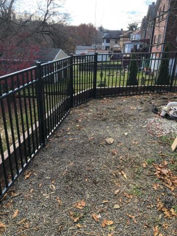 4' Black Classic Aluminum Fence, 3 Rail, Flush Bottom, Commercial Grade