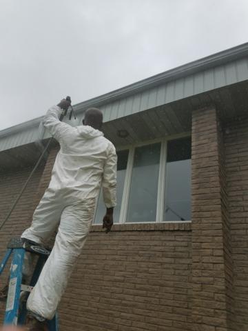 Power Washing in Progress