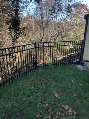 4' Black ' Classic Aluminum Fence , Commercial Grade, Picket Through Bottom Rail backyard