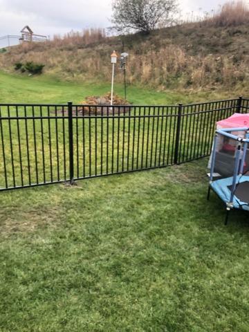 4' Black Classic Aluminum Fence 3 Rail, Commercial Grade, Flush Bottom (2) 4' gates Installation