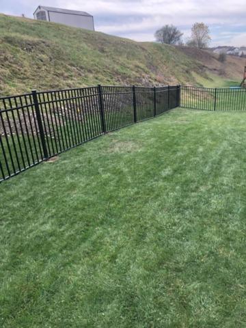 4' Black Classic Aluminum Fence 3 Rail, Commercial Grade, Flush Bottom (2) 4' gates Installation