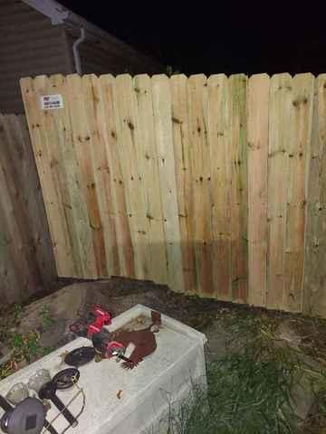 6' Natural Privacy Pressure Treated Wood