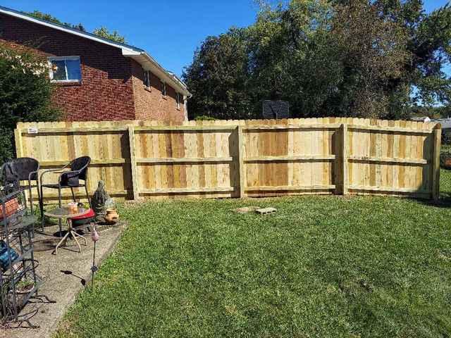 6' Natural Privacy Pressure Treated Wood Installation