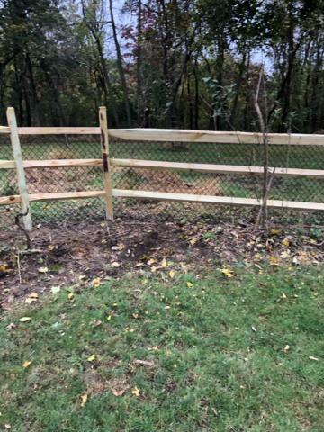 Natural Pressure Treated Pine 3 Rail Split Rail/ 4' Black Chain Link