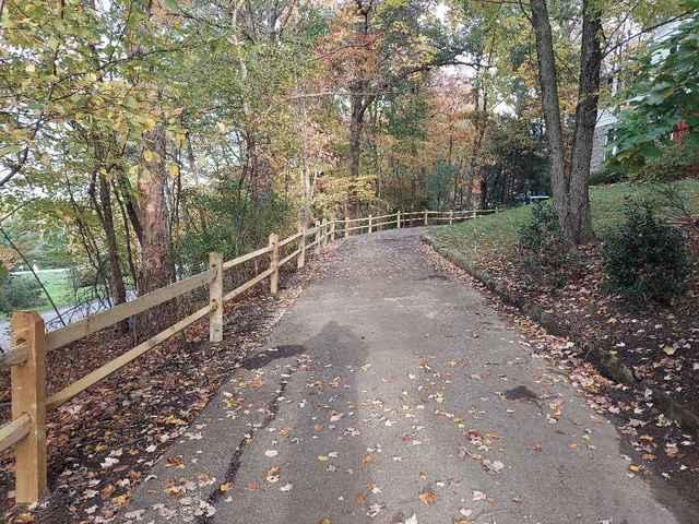 3' Natural Pressure Treated Pine 2 Rail Split Rail