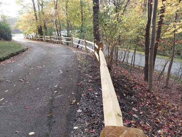 3' Natural Pressure Treated Pine 2 Rail Split Rail