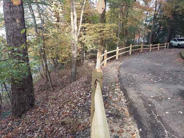 3' Natural Pressure Treated Pine 2 Rail Split Rail