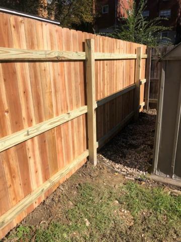 6' Natural Wooden Privacy Fence Pressure Treated Pine Installation