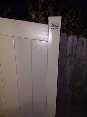 6' Khaki Acadia Privacy Vinyl Backyard Installation