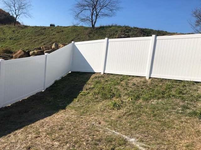 6' White Vinyl Acadia Privacy Backyard (2) 4' gates Installation