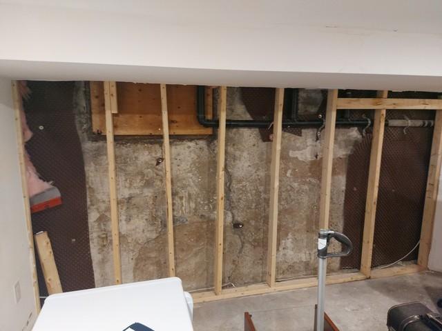 Wall exposed