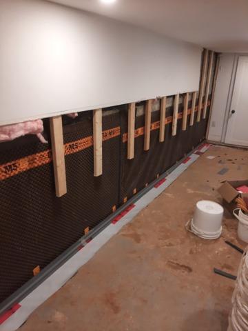 Tape over drain tile