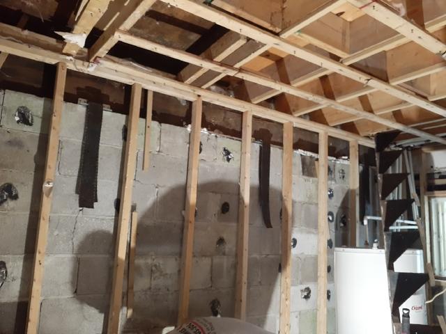 Mur de fondation penché