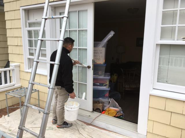 Painting the Door Trimming