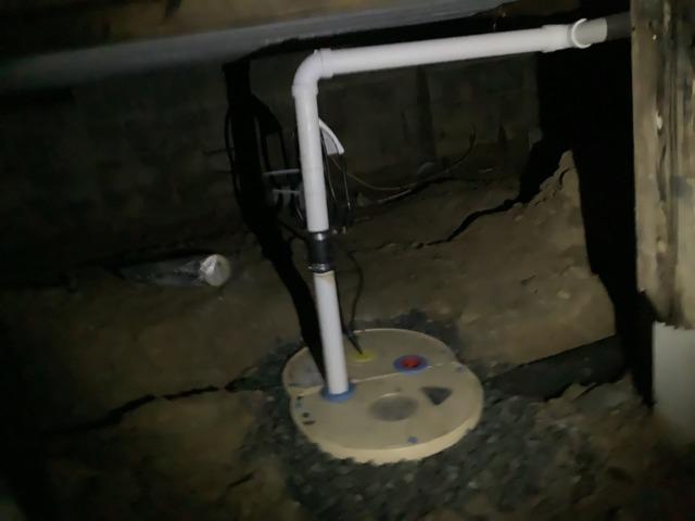 Sump Pump in the Crawl Space