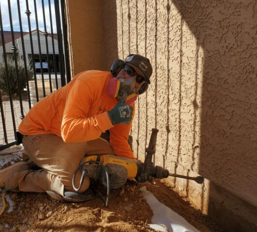 Stem Wall Repair Process: Exposing & Removing