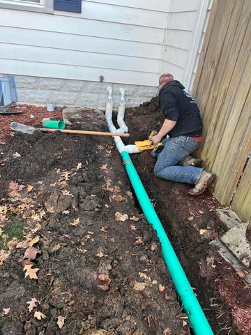 Discharge Line Being Installed