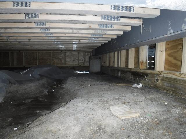 Low Spots in Crawl Space