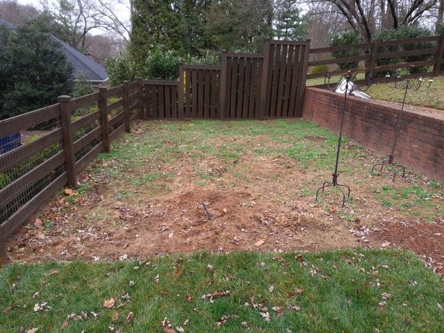 We removed all of the teak furniture and cushions, as well as the fire pit, and were able to donate them through our non-profit partner, Goodwill!