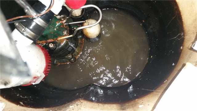 Dirty Sump Pump Before