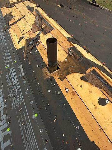 When we remove the old roof, we also check the integrity of the decking. If decking is weak or damaged, we replace it.